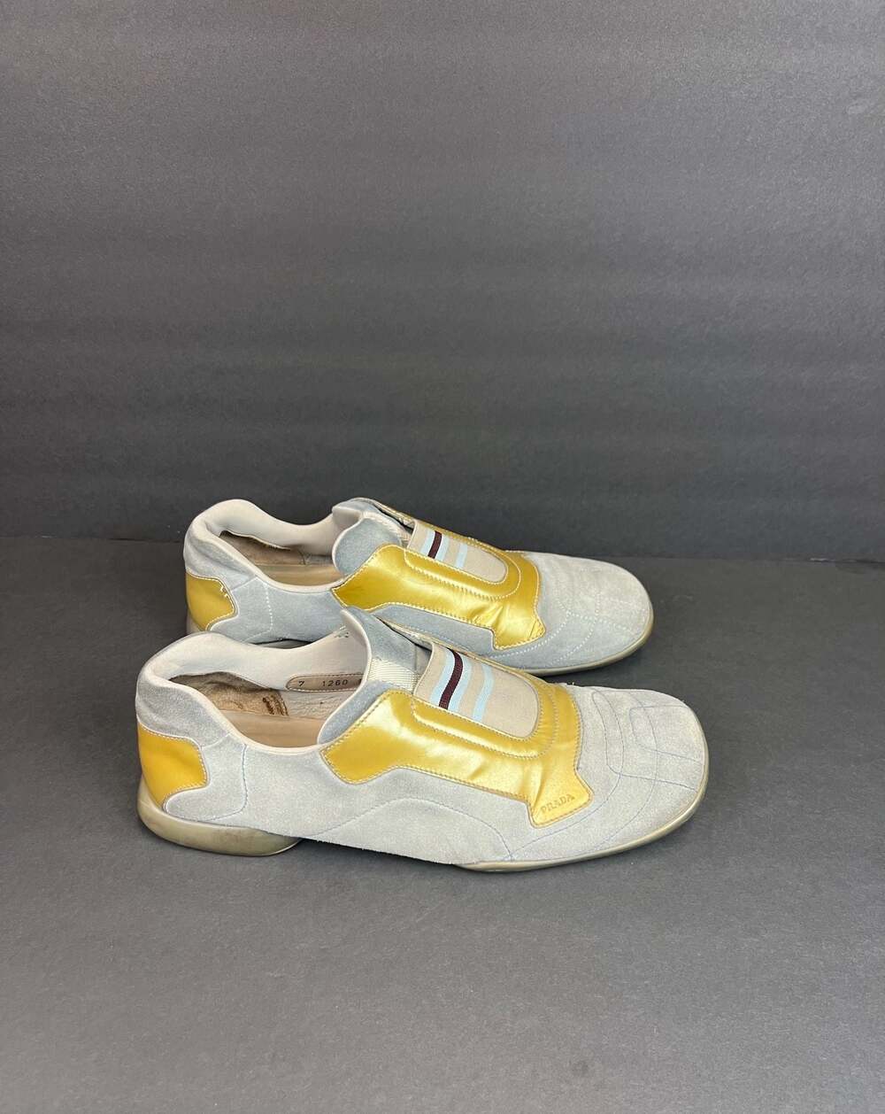 Prada PRADA SPORT SUEDE PATENT SQUARE TOE SNEAKERS Men’s Size 11- 11.5